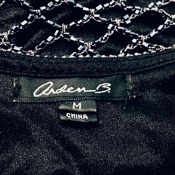 Vtg Arden B Beaded Crochet Fishnet Top & Skirt Sz M Dark Fairy Glam Goth - Picture 14 of 16